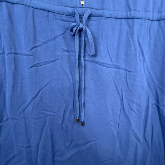 NWOT Torrid MINI TEXTURED RAYON SHIRT DRESS - royal blue plus size 5 - Picture 14 of 16